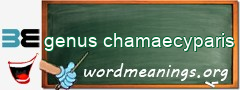 WordMeaning blackboard for genus chamaecyparis